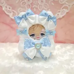 GWセール⭐にじぱぺっと ぬい服 きぐるみ 10cm ねこ　ペールブルー