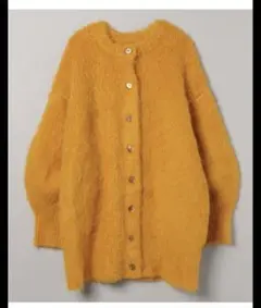 JEANASIS アルパカシャギークルーカーディガン