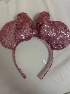 ディズニー ミニー カチューシャ ローズゴールド スパンコール