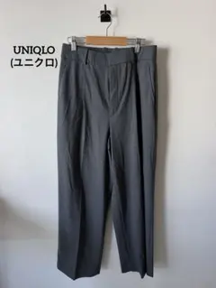 347【UNIQLO】レディース グレー スラックス パンツ