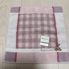 未使用！Aquascutum ハンカチ タオルハンカチ テディベア ピンクのサムネイル