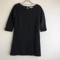 ナチュラルビューティーベーシック☆ワンピース ひざ丈 ブラック Mサイズ