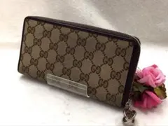 ✨極美品✨グッチ　シマレザー　長財布　GGシルバー金具　233025 ブラック GUCCI グッチ グッチシマ ラウンドファスナー 長財布 レザー