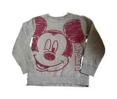 ミッキー トレーナー 120 グレー ディズニー 子供服 キッズ スウェット