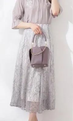 プロポーションボディドレッシング　レースフレアスカート　Sサイズ