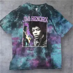 ジミ・ヘンドリックス ロゴ タイダイ染め アート ライブT 古着 半袖 Tシャツ ジミ・ヘンドリックス ロゴ タイダイ染め アート ライブT 古着