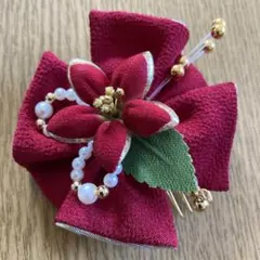 赤系髪飾り　美品　送料込み　卒業式、七五三、イベントなどに