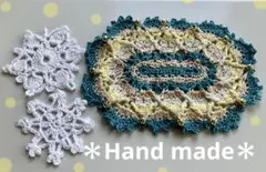 かぎ針編みドイリーと雪の結晶セット