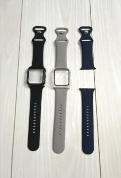 Apple Watch ベルト　40㎜　シリコンバンド　画面保護ケース付き　3本