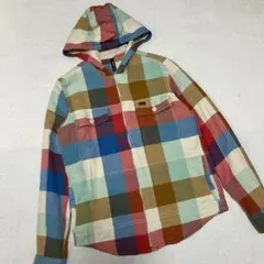 RVCA ユニセックス パッチワーク チェック フーディパーカー XSサイズ