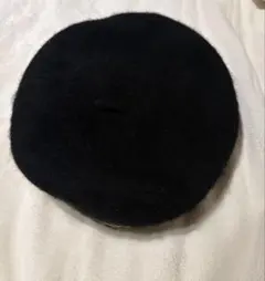 ベレー帽　ブラック　刺繍