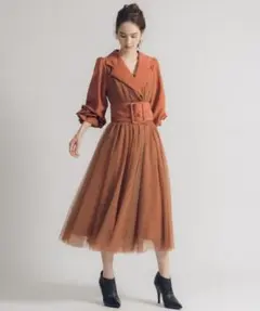 LA BELLE ETUDENEWロングチュールドレストレンチコートのサムネイル
