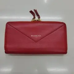 BALENCIAGA 長財布 ラウンドファスナー レッドのサムネイル