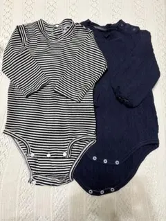 petit main・ combi mini ロンパース2枚セット