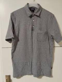 patagonia ストライプポロシャツ メンズS