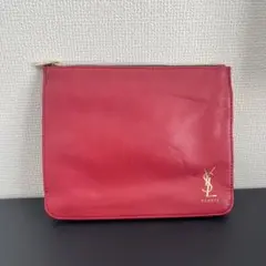 イヴサンローラン イヴサンローランボーテ YSL BEAUTE 赤 レザーポーチ