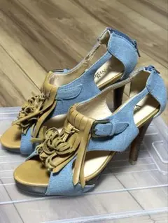 ESPERANZA デニム フリンジ サンダルM