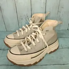 ★美品★CONVERSE（コンバース）グレー ハイカット 厚底スニーカー23cm