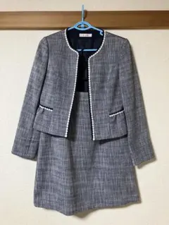 セレモニースーツ ツイードジャケット1着スカート2着セット 9号 入学式 卒業式