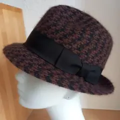 DRY BONES 中折れハット58㎝アンゴラブラウン系 未使用