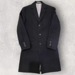 【美品】SHIPS JET BLUE ウール　ネイビー　チェスターコート S