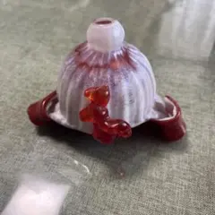 アートガラス オブジェ 吹きガラス 芸術品　兜