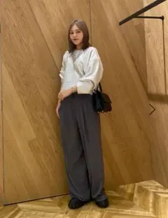 JEANASIS【2way】ハイウエストパンツ ストレート グレー S