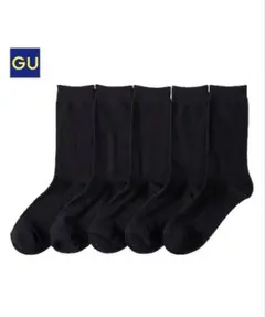 GU クルーソックス 5P ブラック ソックス くつした 靴下 5足組のサムネイル