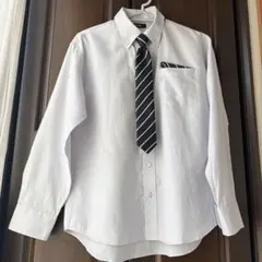 フォーマルシャツとストライプネクタイセット165cm