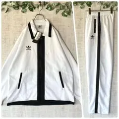 【新品タグ付き】アディダス 上下セットアップ ジャージ 韓国製 バイカラー 刺繍