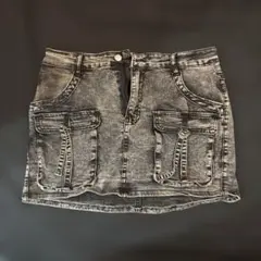グレー デニムミニスカート