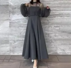 チュールボレロ＋フレアキャミワンピース　セット【ペチスカートセット】