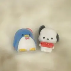 サンリオキャラクターズ　ふわふわフロッキーマスコット【ポチャッコ、サム】