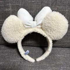 ミッキー耳風カチューシャ クリーム色