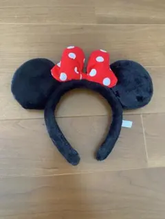 ミニーマウス耳付きカチューシャ
