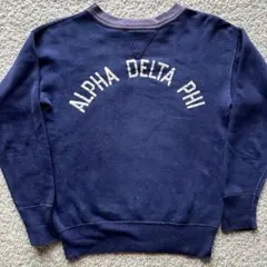 50s 両V セットイン “ナス紺” スウェット 50's 両v ヴィンテージスウェットナス紺フェード