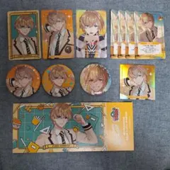 学園ゔぉるたくしょん 風楽奏斗 フォト風カード チェキ 缶バッジ 特典