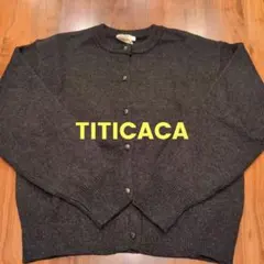 【美品】TITICACA 長袖カーディガン F ダークグレー