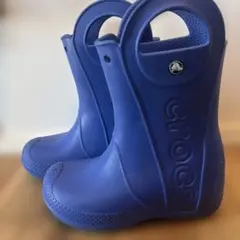 Crocs キッズ レインブーツ ブルー j1 19.5程度