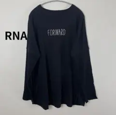【RNA】バックプリント ロンT カットソー 目立つ汚れなし ワッフル袖