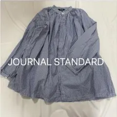 JOURNAL STANDARD バンドカラー　ストライプシャツ　ボリューム