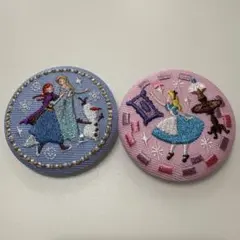 ディズニー刺繍缶バッジ　再販2個セット