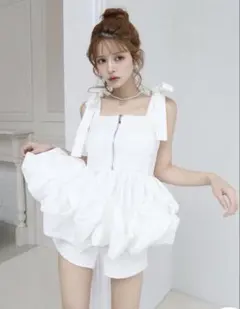 AméliaMoi ホイップフレアシャツチュニック WHT - メルカリ