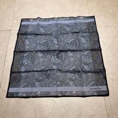 Christian Dior ハンカチ　ペイズリー　青　ブルー