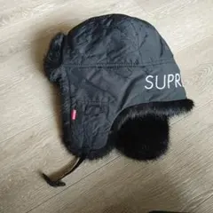 【新品】SUPREME ブラック フライトキャップ
