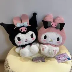 マイメロディ・クロミ おそろいカチューシャBIGぬいぐるみ全2種セット