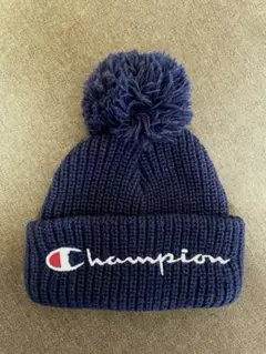 チャンピオン ポンポン付きニット帽 52CM ネイビー　ベビー