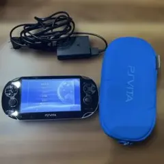 PSVITA 本体 PCH-1100 ブラック、充電器、SDカード、ケースセット