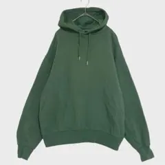 グリーンレーベルリラクシング　裏起毛 パーカー　緑　L