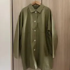 フェイクレザーコート